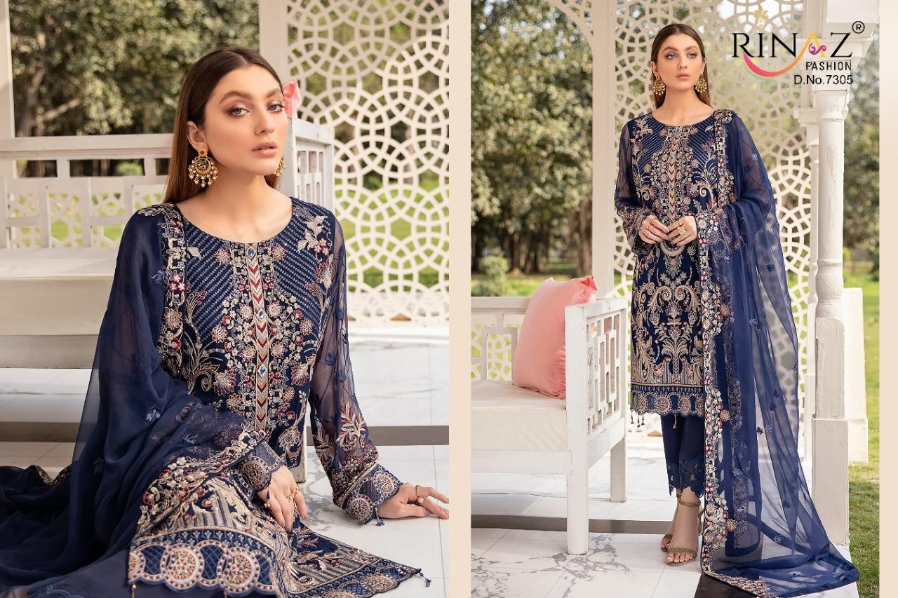 RINAZ FASHION RAMSHA VOL 7 D.NO 7305 PAKISTANI SUIT PREMIUM QUALITY COLLECTTION