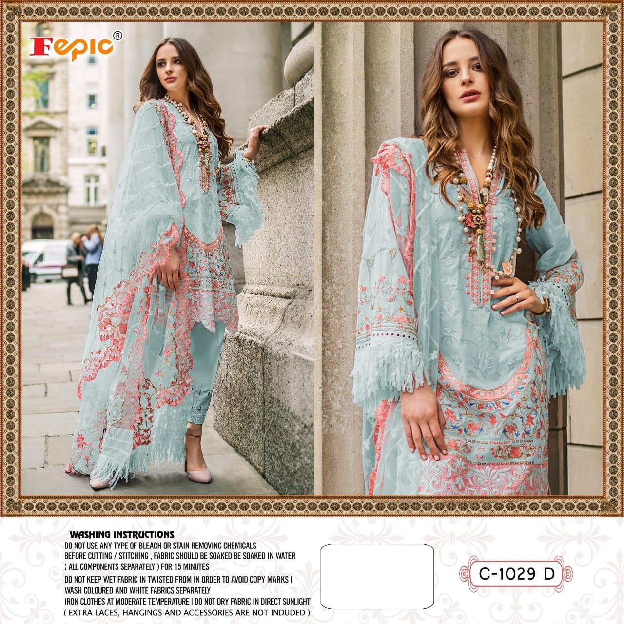 FEPIC D.NO C-1029 D PAKISTANI SUIT SINGAL PIECE BEST WHOLSALE PRICE