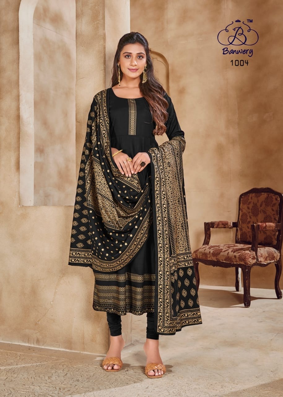 BANWERY PANKH D.NO 1004 FOIL PRINT SUIT