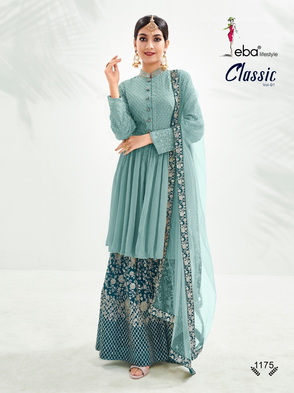 EBA LIFESTYLE CLASSIC HIT DESIGN 1181 PAKISTANI SUIT SINGAL PIECE COLLECTION