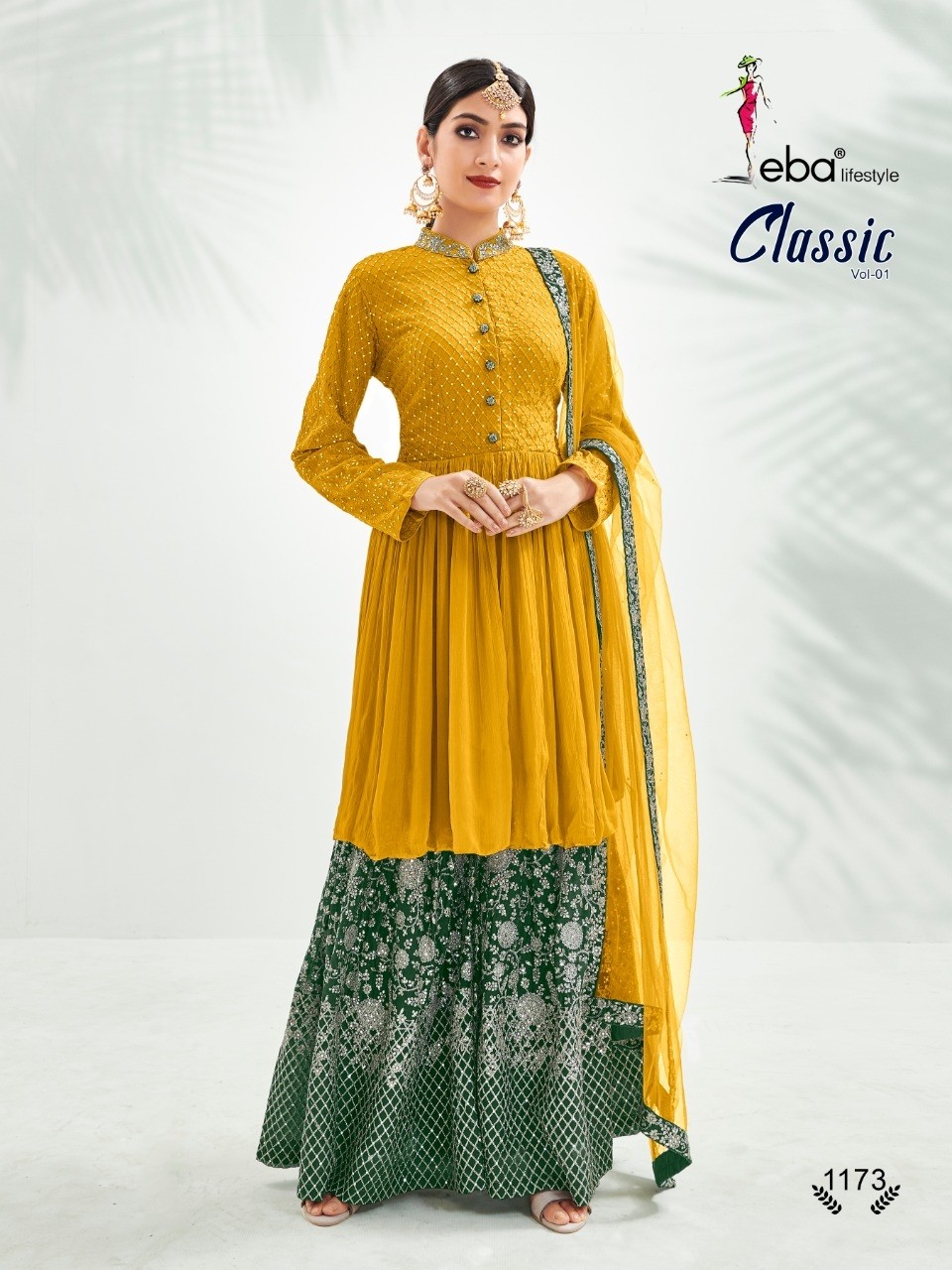 EBA LIFESTYLE CLASSIC HIT DESIGN 1179 PAKISTANI SUIT SINGAL PIECE COLLECTION