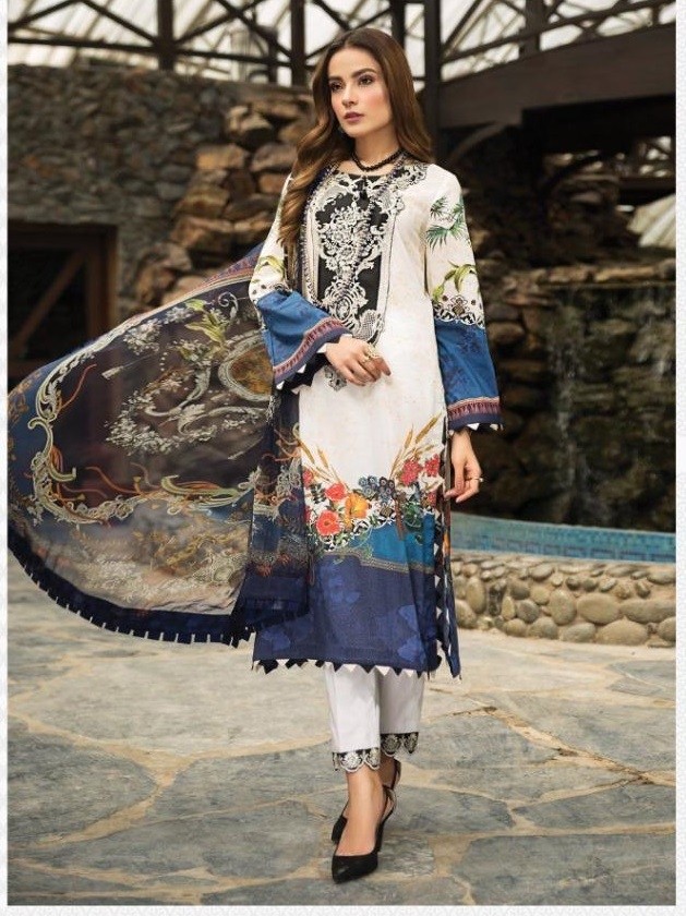 SAIROZ FAB SANA SAFINAZ SF-1009 KARACHI PRINT SUIT BEST WHOLSALER PRICE