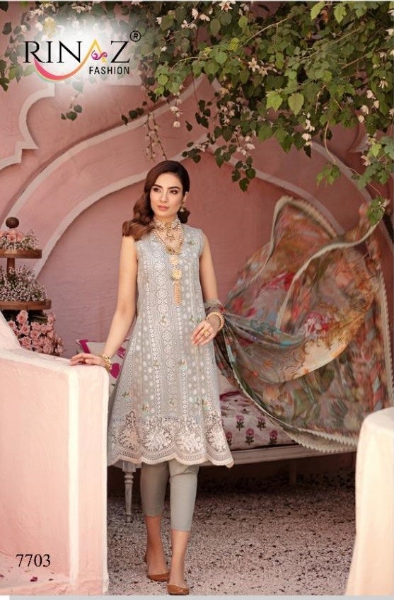 RINAAZ FASHION NUREH VOL 3 LUXURY LAWAN COLLECTTION 7703 SALWAAR KAMEEZ