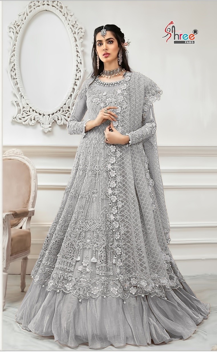 SHREE FAB D.NO S-108-B PAKISTANI SUIT WHOLSALER PRICE BRENDED SUIT