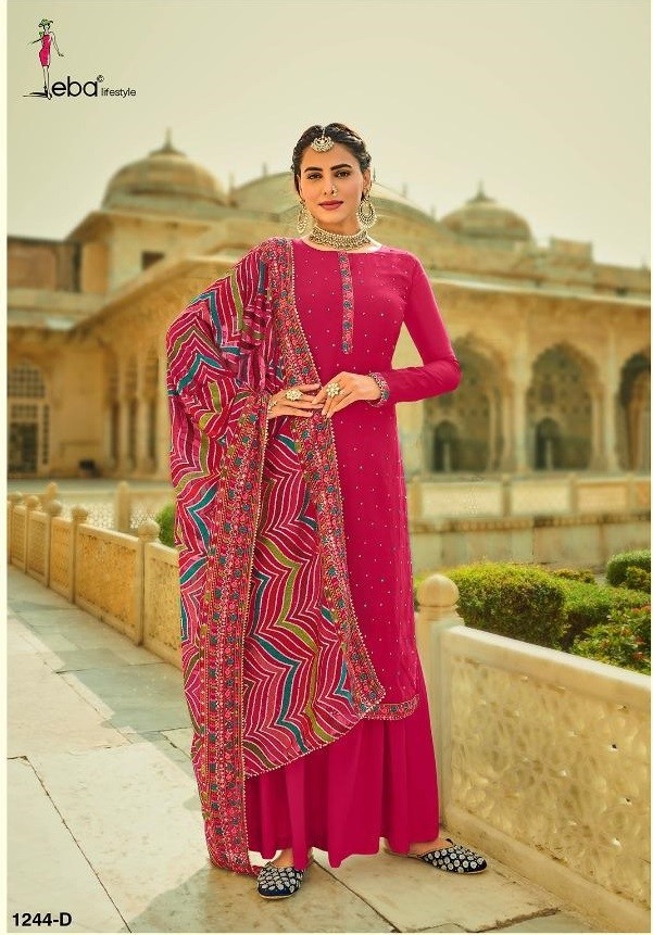 EBA LIFESTYLE ASPREET 1244-D NEW VOLUME PAKISTANI SUIT SINGAL PICE COLLECTION