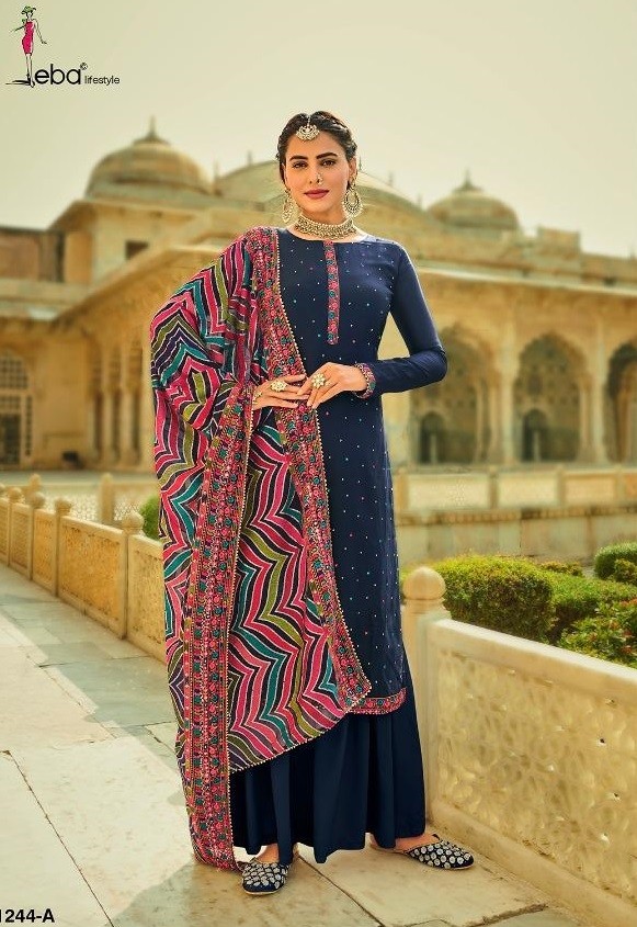 EBA LIFESTYLE ASPREET 1244-A NEW VOLUME PAKISTANI SUIT SINGAL PICE COLLECTION