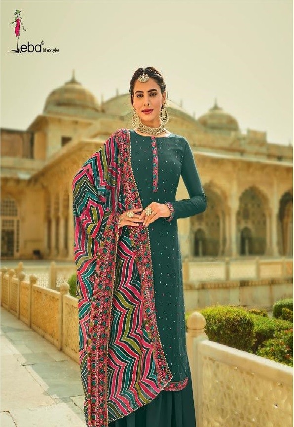 EBA LIFESTYLE ASPREET 1244-B NEW VOLUME PAKISTANI SUIT SINGAL PICE COLLECTION