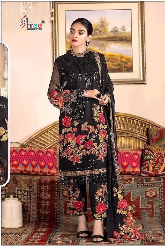 SHREE FAB S-107-B PAKISTANI SUITS IN SINGAL PIESE