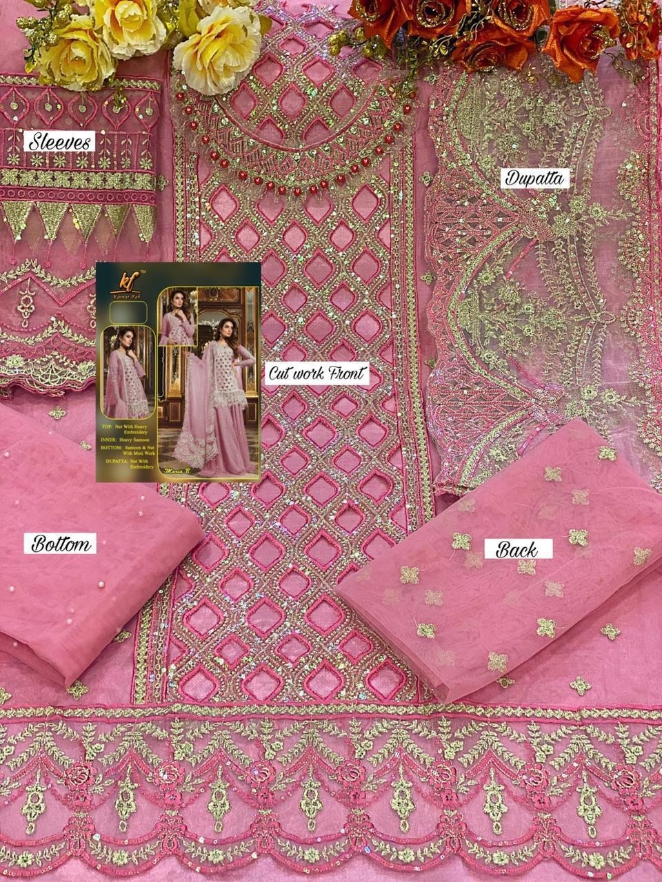 KAINAT FAB MARIYA-B VOL 2 PINK LATTEST PAKISTANI SUITS