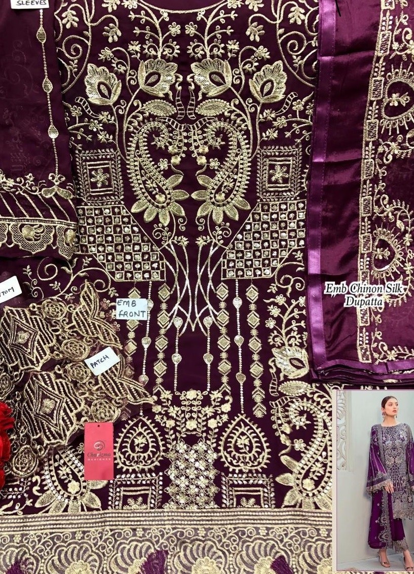 CHARIZMA DESIGNERS 90006 WOMANIYA GORGETTE PAKISTANI SUIT SINGAL PIESE AVAILABALE