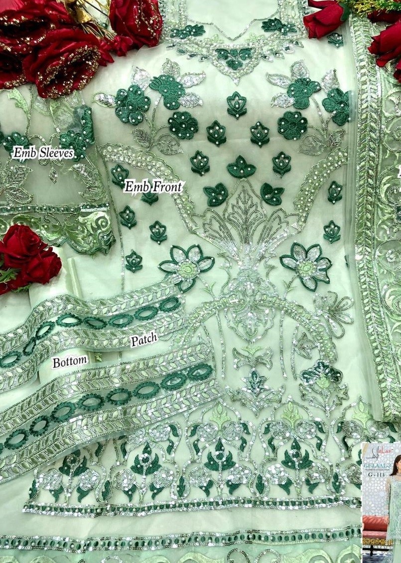 ELAF GULAAL-3 G-114  LATTEST PAKISTANI SUITS WHOLSALE