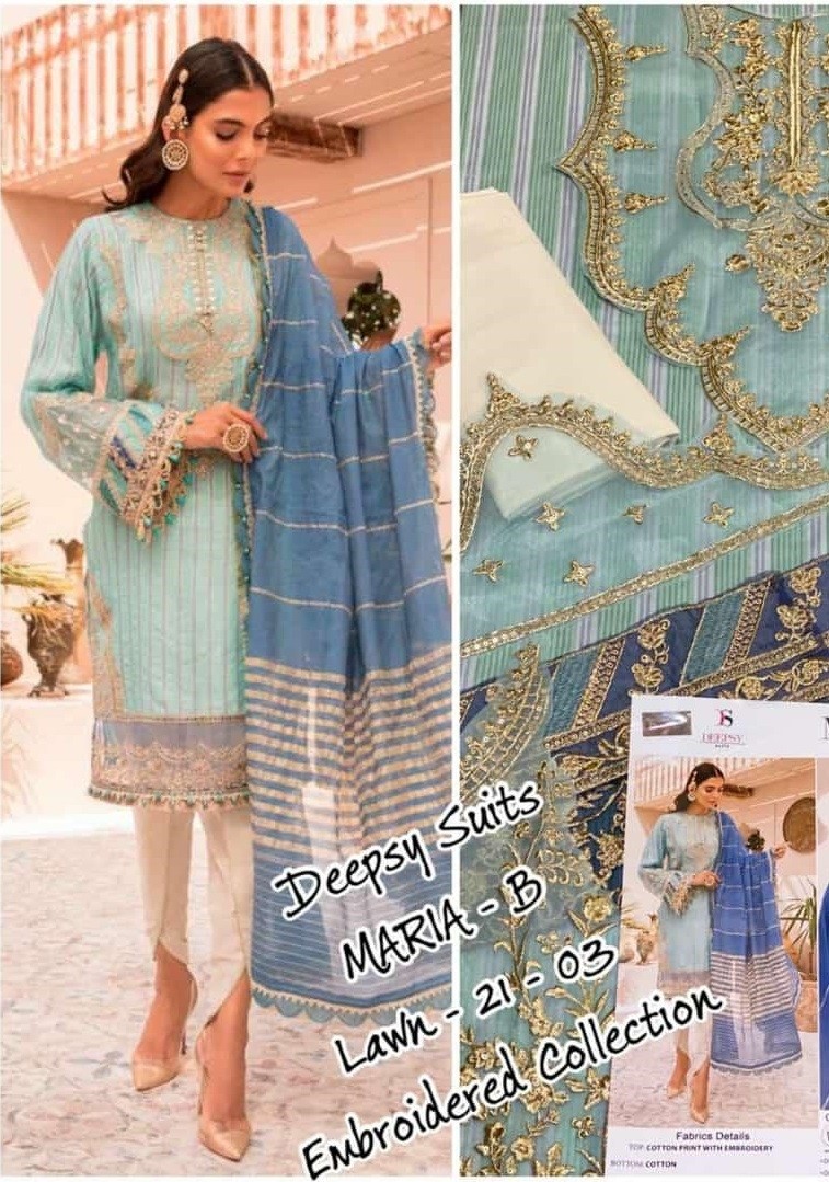 DEEPSY 1003 MARIYA B LAWN-3 PAKISTANI SUITS HIT DESIGNS