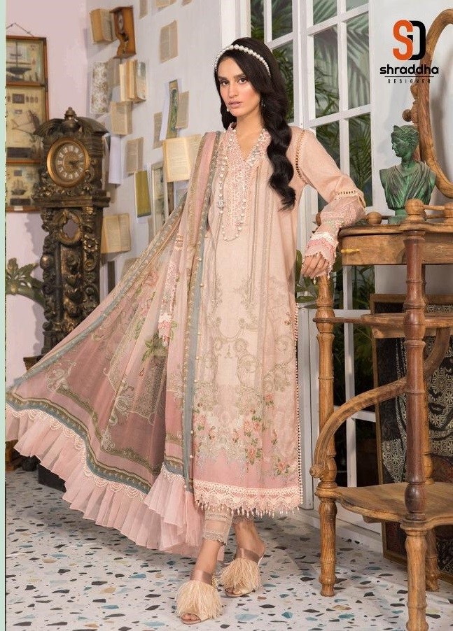 SHRADDHA DESIGNER 803 M-PRINT VOL 8 PRINTED PAKISTANI SUITS