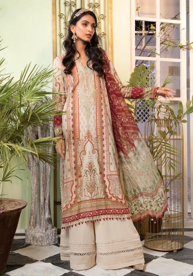 SHRADDHA DESIGNER 801 M-PRINT VOL 8 PRINTED PAKISTANI SUITS