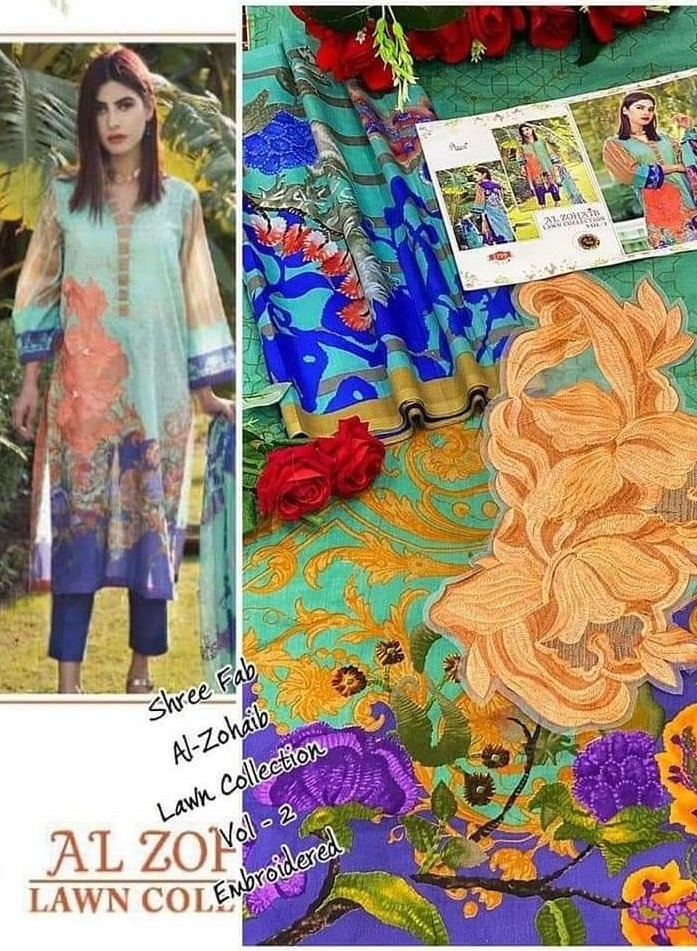 SHREE FAB 1748 AL ZOHAIB LAWN COLLECTTION VOL-1& 2 COMPANY PRICE SALWAAR KAMEEZ