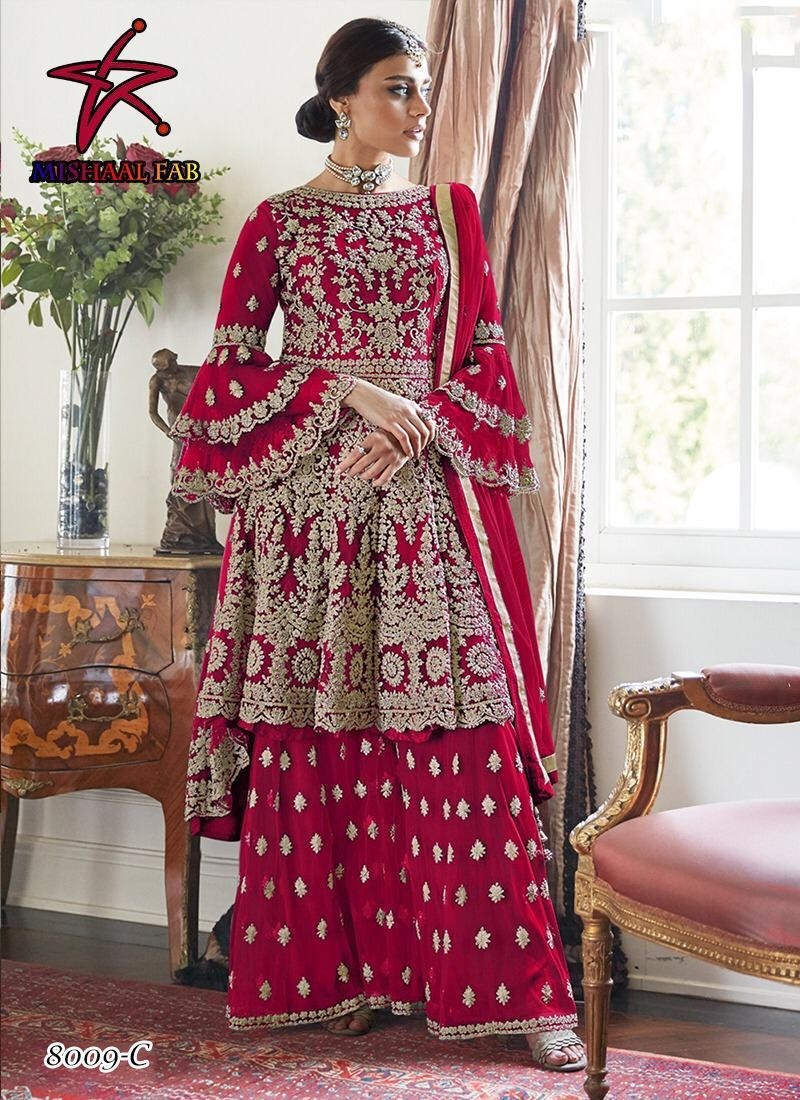 MISHAAL FAB 8009-C BEST QUALITY PAKISTANI SUITS