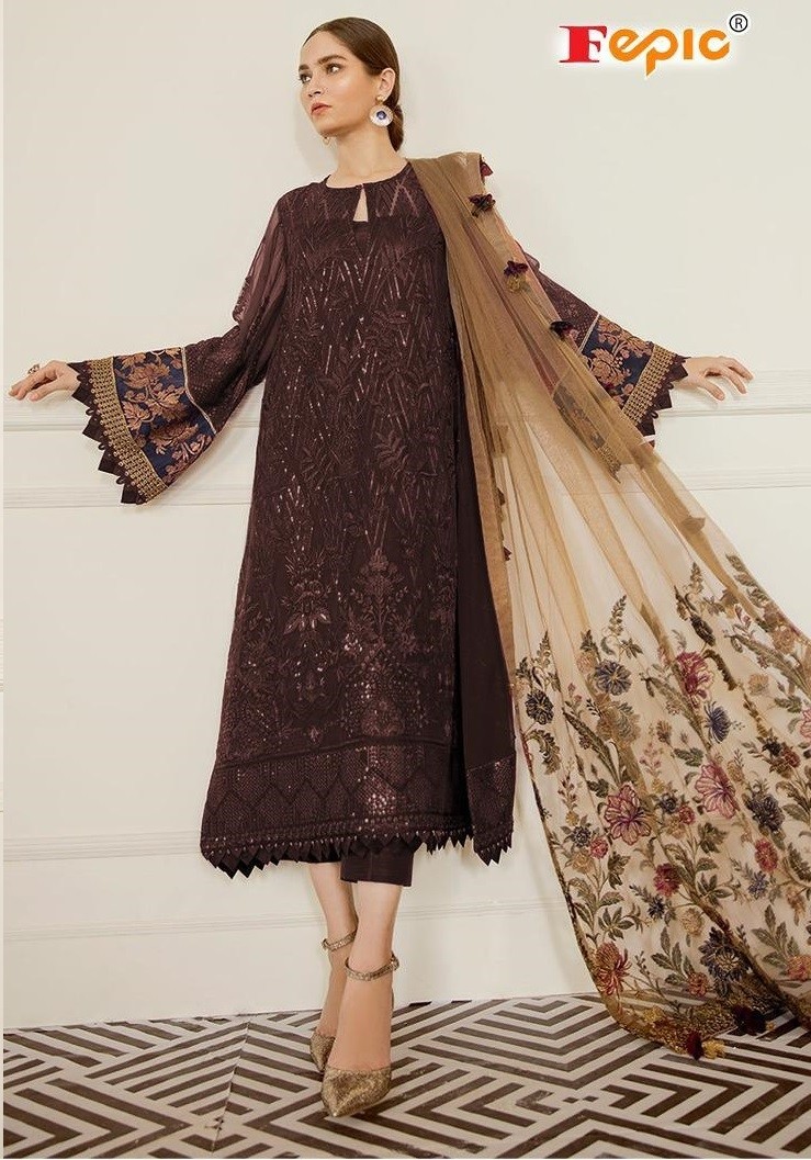 FEPIC 66007-F ROSMEEN BRQ PAKISTANI SUIT AVALABALE IN INDIA