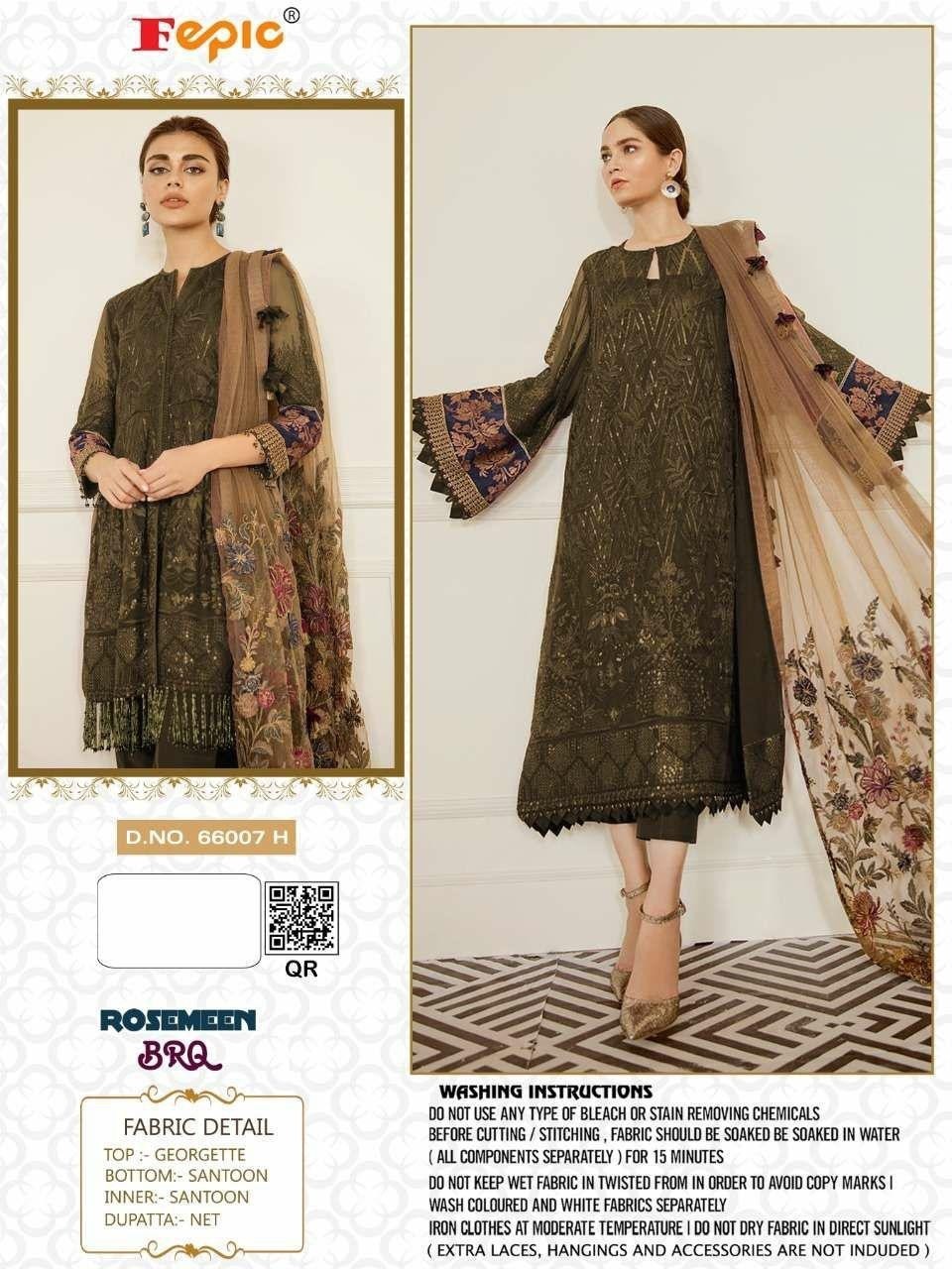 FEPIC 66007-H ROSMEEN BRQ PAKISTANI SUIT AVALABALE IN INDIA