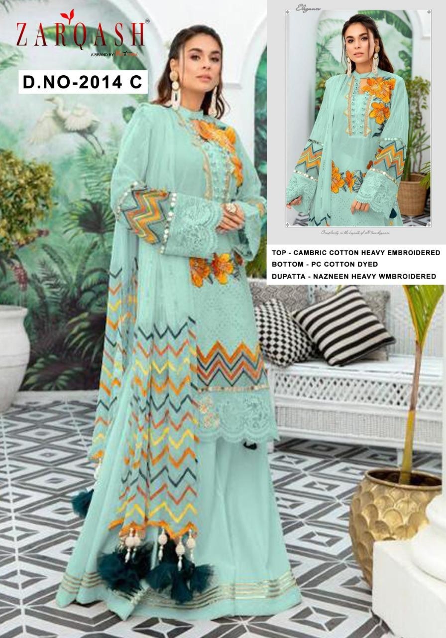 KHAYYIRA ZARQASH 2014-C LIBAAS LATTEST PAKISTANI SUIT