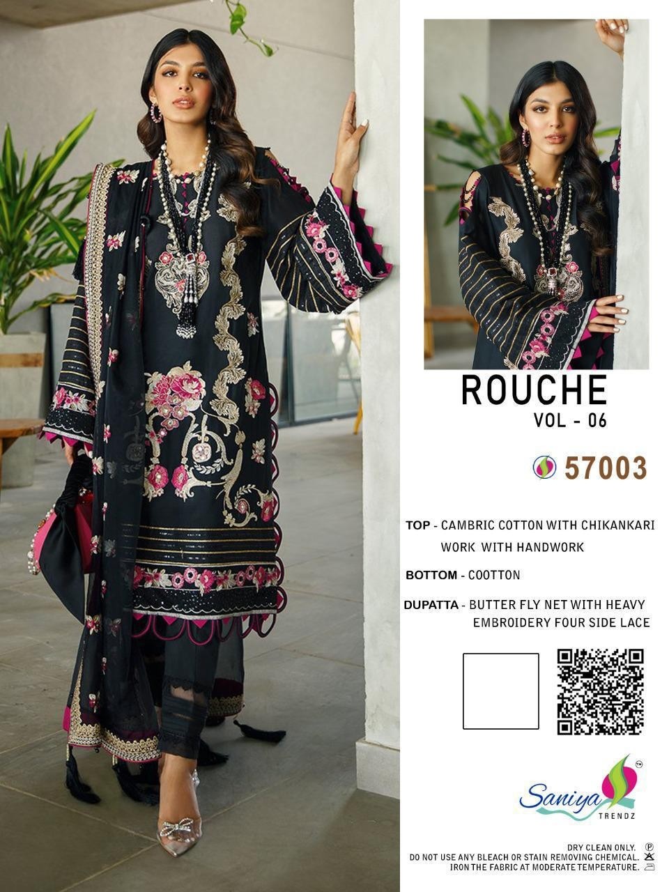 SANIYA TRENDZ 57003 ROUCH VOL 6 PAKISTANI SUIT WHOLSALE ONLINE SURAT