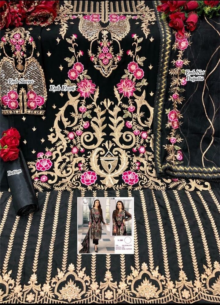 SHREE FAB S-289 PAKISTANI SUITS COMPANY PRICE FOX GORGGETE