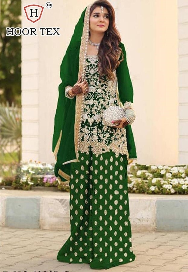 HOOR TEX 19003-C BRIGHT VOL-1 PAKISTANI SUITS SATIN SILK