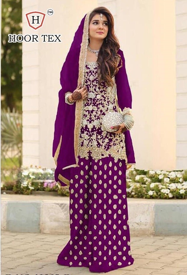 HOOR TEX 19003-D BRIGHT VOL-1 PAKISTANI SUITS SATIN SILK