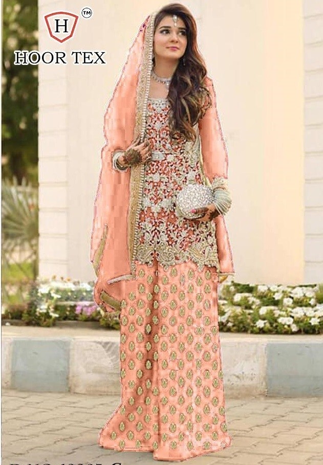 HOOR TEX 19003-G BRIGHT VOL-1 PAKISTANI SUITS SATIN SILK