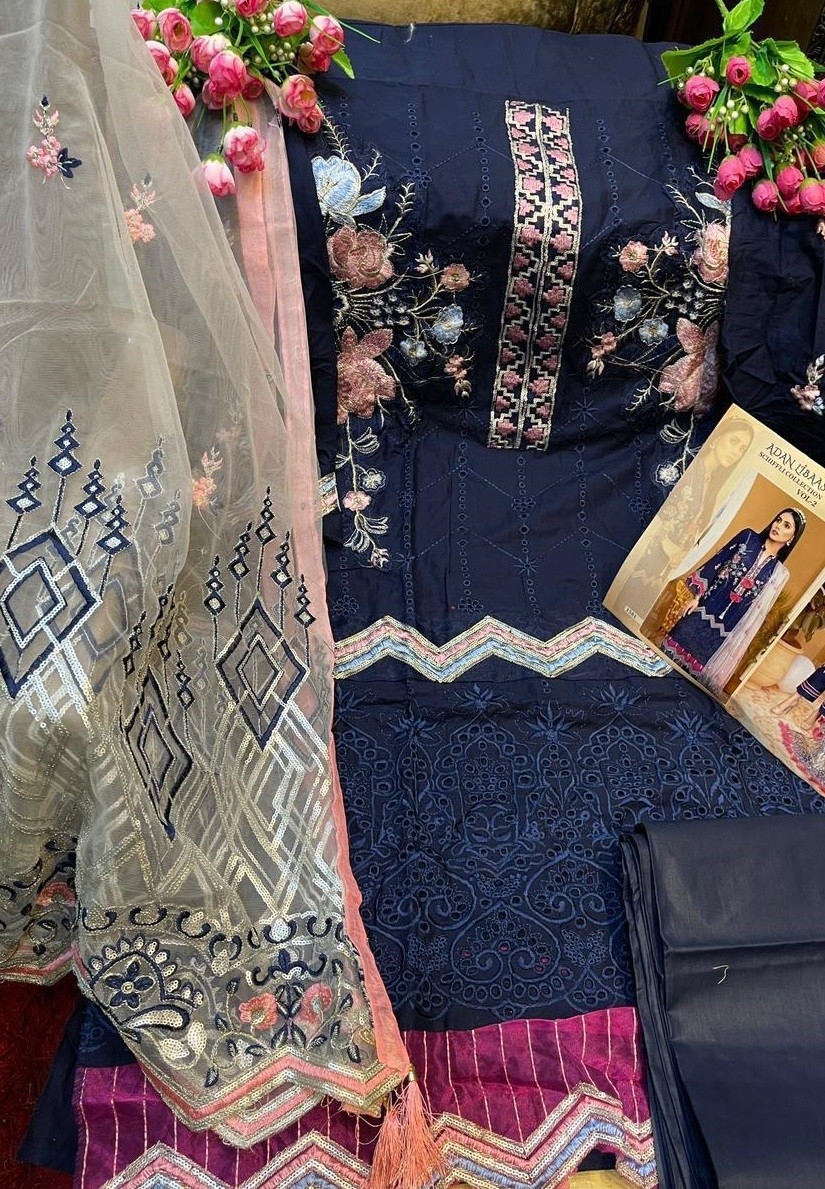 SHREE FAB 1581 ADAN LIBAAS SCHIFFILI COLLECTTION VOL-2 PAKISTANI SUITS COMPANY PRICE