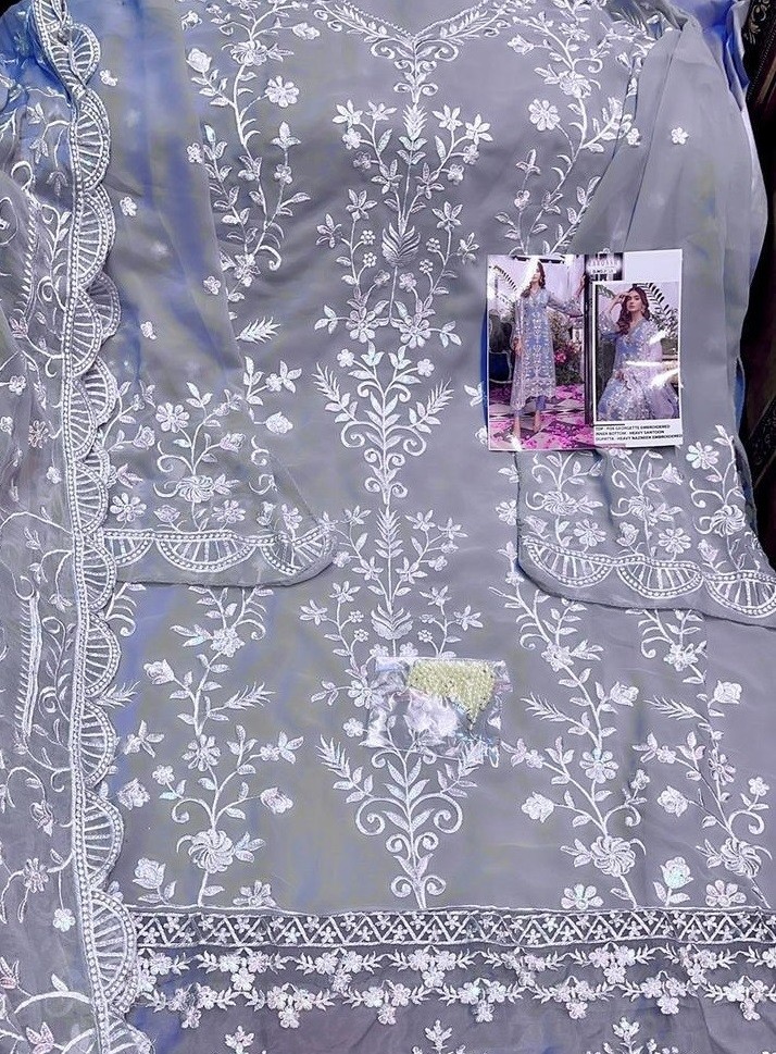 KHAYYIRA ZARQASH 2035 AZURE PAKISTANI SUIT AVAILABALE