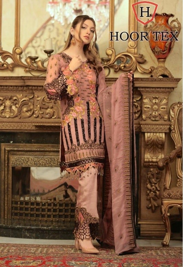 HOOR TEX 14003 PAKISTANI SUIT NAZMIN CHIFFON INNER