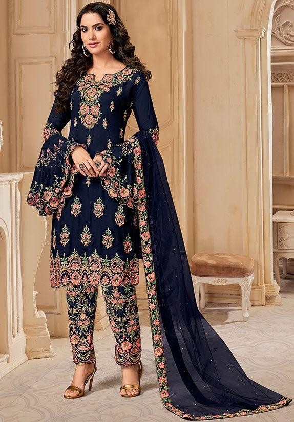 KESARI TRENDZ SIMRAN VOL-1 NEWIBLUE SALWAAR KAMEEZ