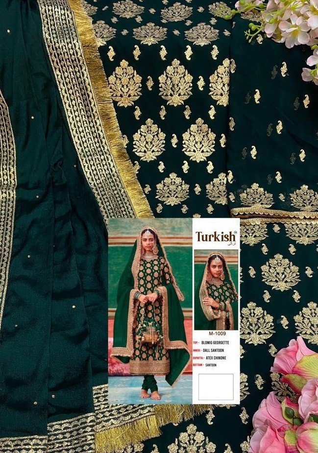 TURKISH M-1009 SALWAAR KAMEEZ BLOOMING