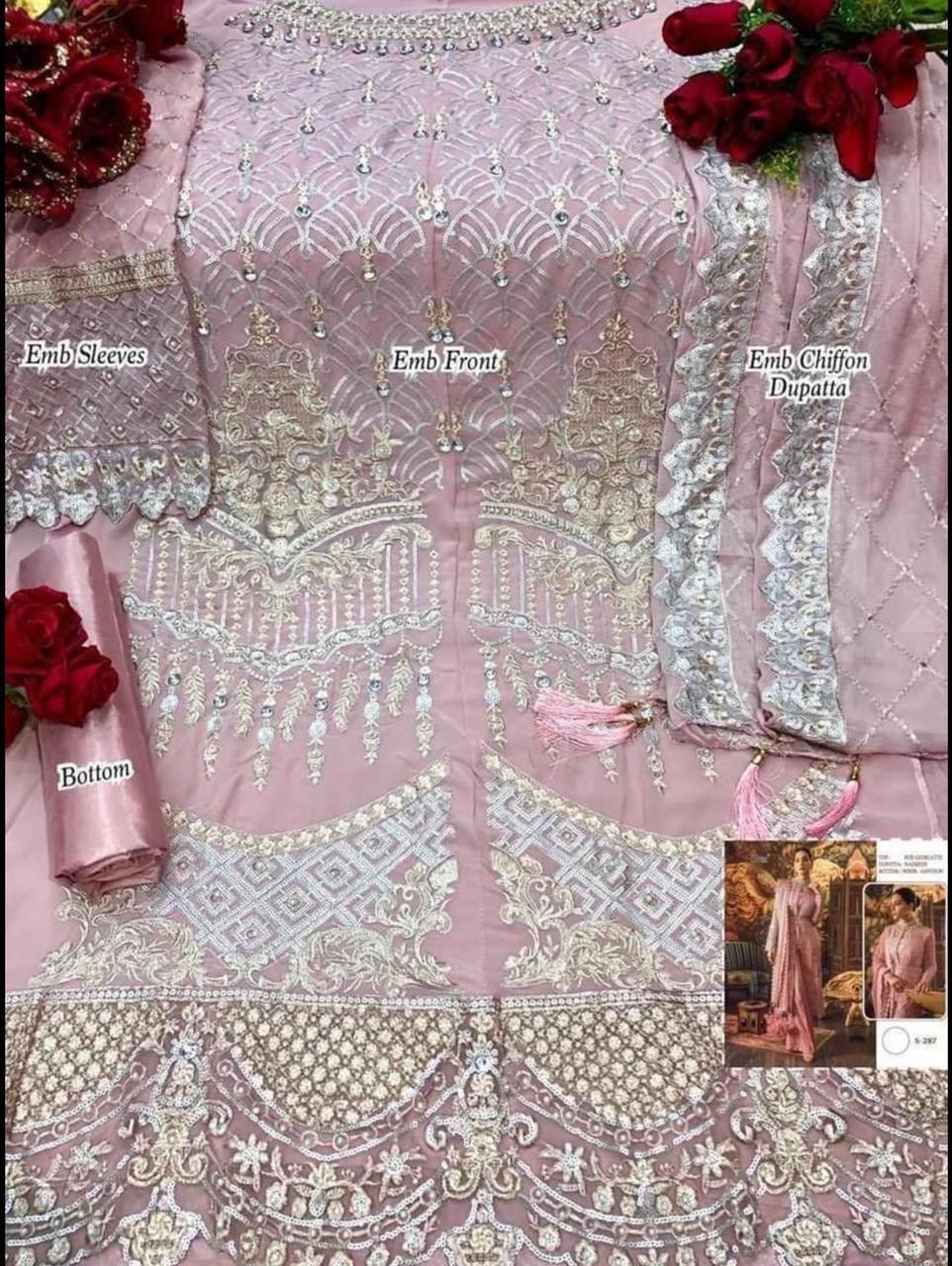 SHREE FAB S-287 WHOLSALE PAKISTANI SUIT HI DESIGNS