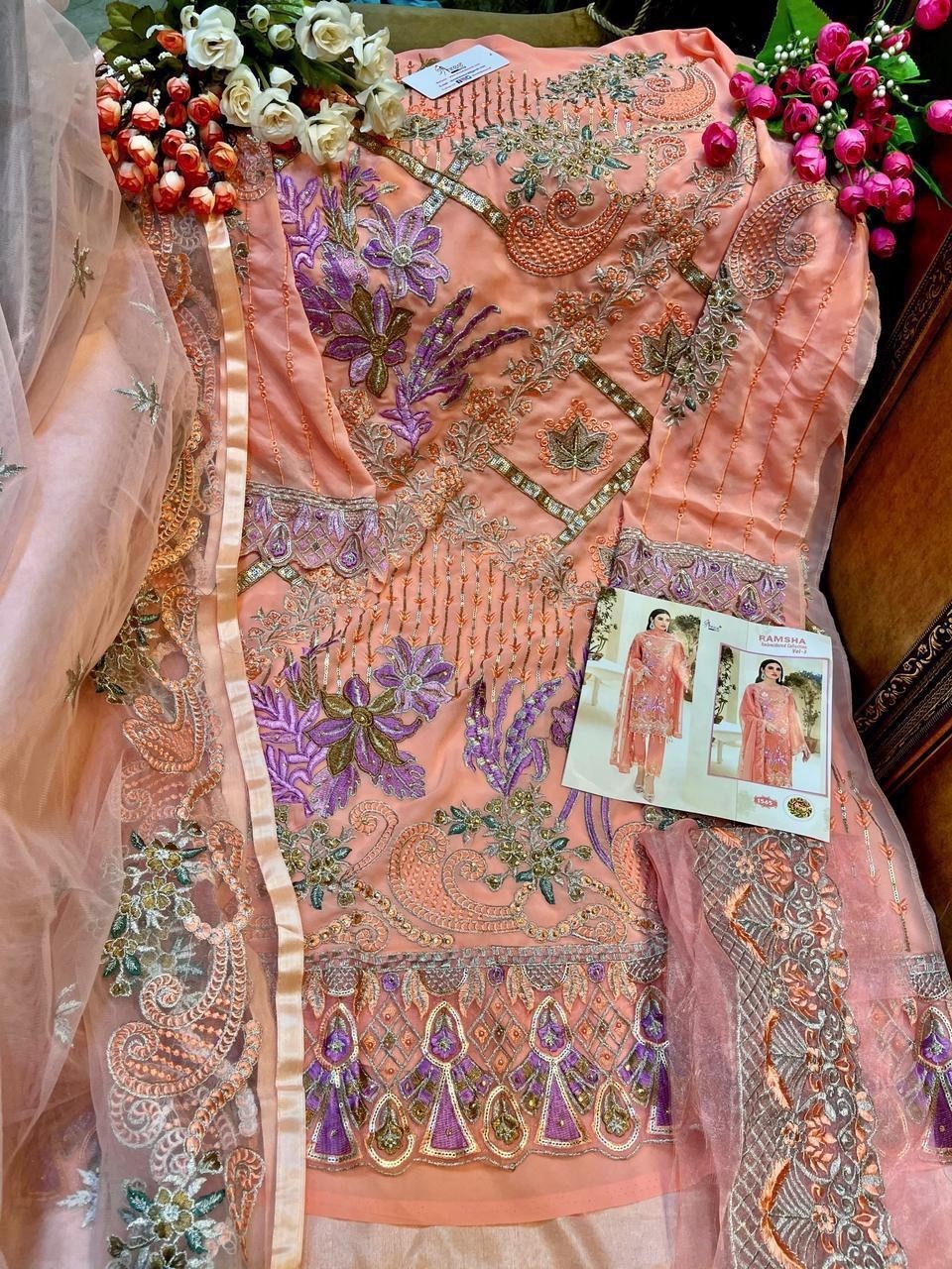 SHREE FAB 1565 RAMSHA EMODREDCOLLECTTION VOL-3 PAKISTANI SUIT WHOLSALE