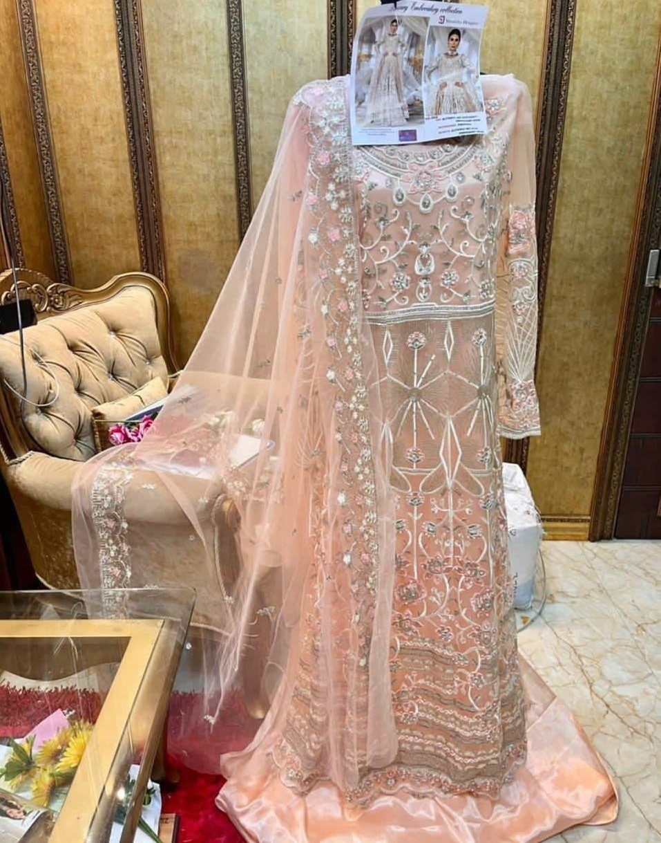 SHRADDHA DESIGNER SD-002 LUXURY EMBODERID COLLECTTION PAKISTANI SUIT BRIDAL