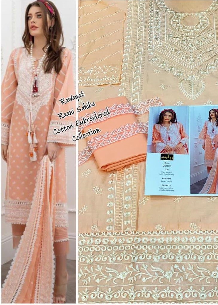 RAWAYAT 26005 RANI SAHEBA PAKISTANI SUITS IN SURAT WHOLESALER