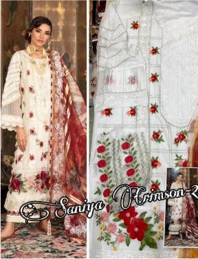 SANIYA TRENDZ CRIMSON-NX 403 PAKISTANI SUIT PREMIUM COLLECTTION 
