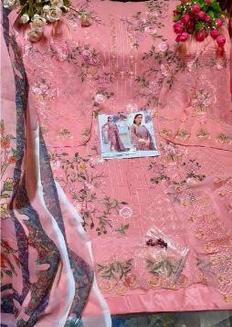 KHAYYIRA ZARQASH DYNAMITE SALWAAR KAMEEZ PINK GEORGETTE