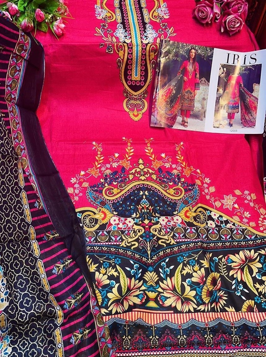 IRIS VOL-12 12005 KARACHI SUITS MANUFUCTRE