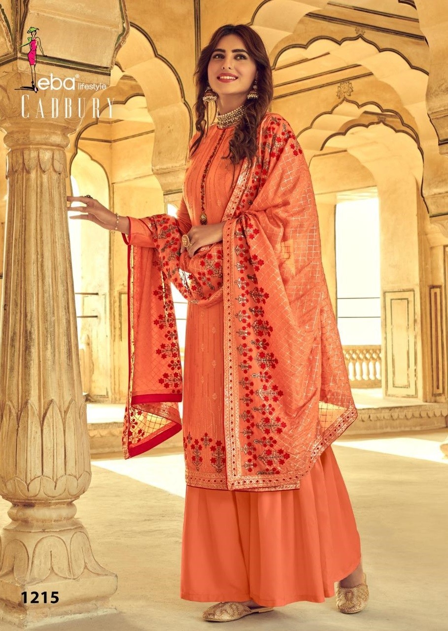 EBA LIFESTYLE CADBRY 1215 WHOLESALE SINGALE SALWAAR KAMEEZ CHINON