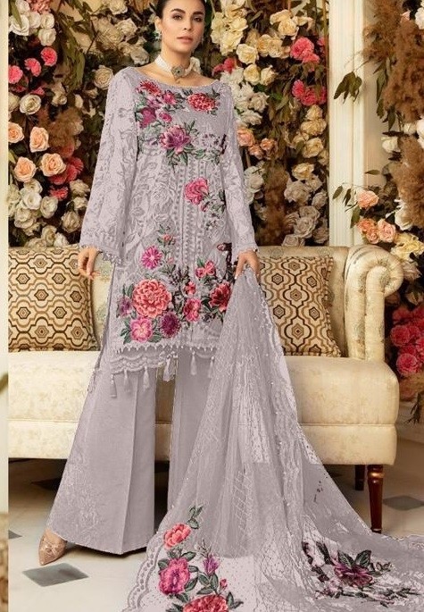 FEPIC ROSEMEEN 91001-I PAKISTANI SUITS NET EMBROIDERED WHOLESALER 