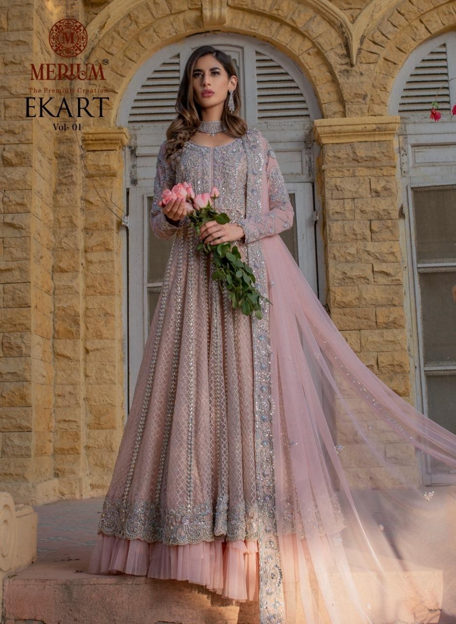 MERIUM EKART VOL-1 M-1018 WHOLESALE SATIN SALWAAR KAMEEZ IN SURAT