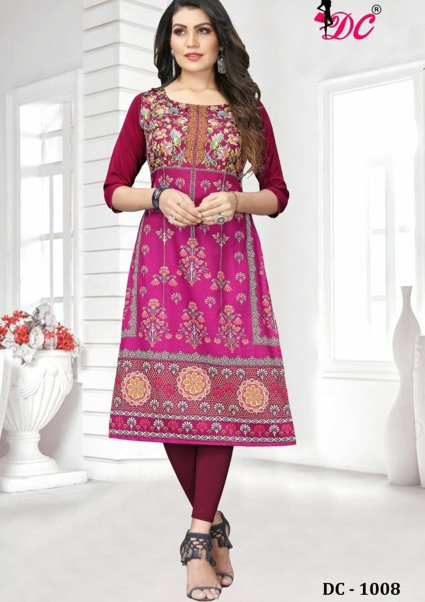 DC-1008 CREPE KURTI GUARANTEE OF QUALITY WHOLESALE SINGALE