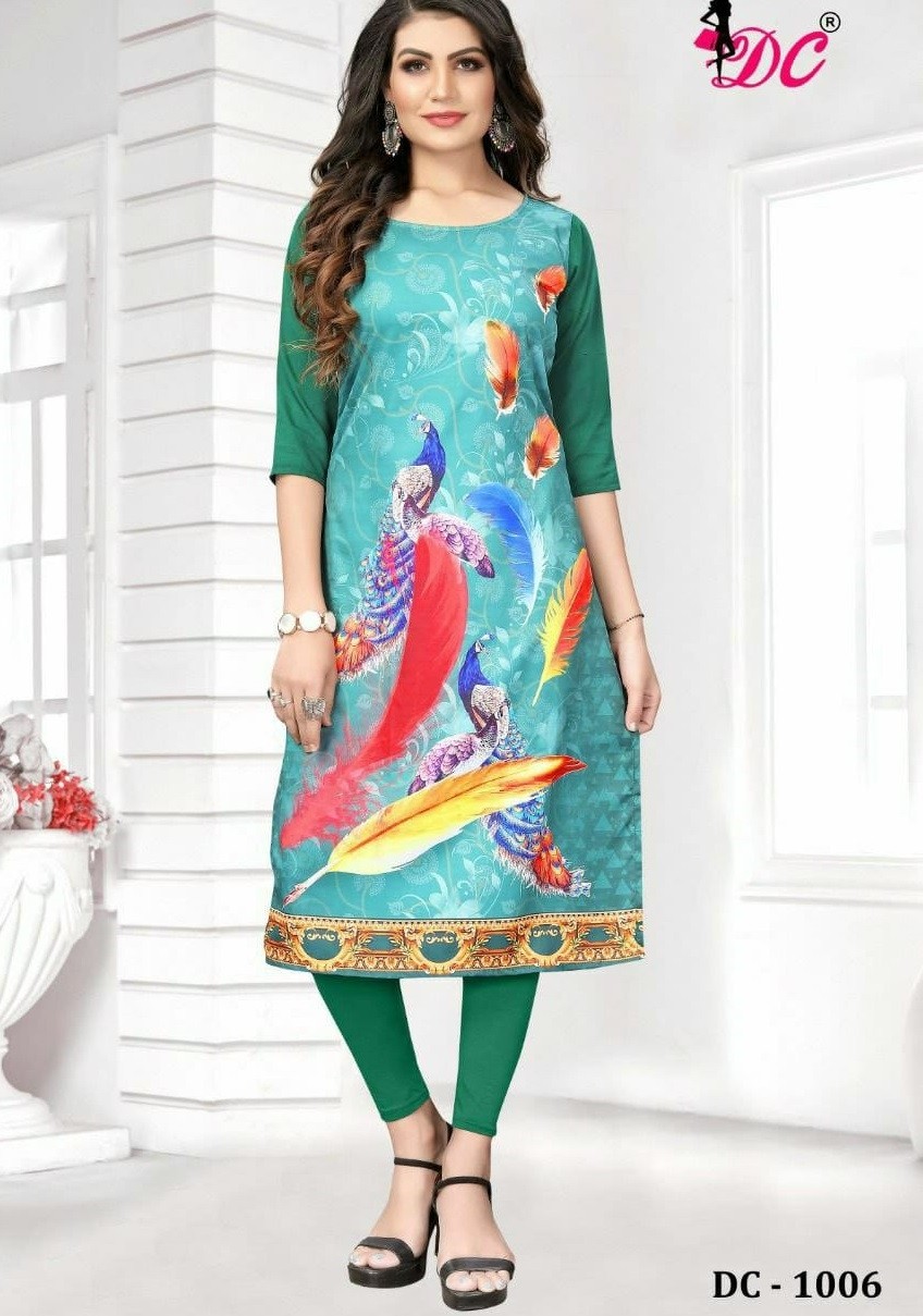 DC-1006 CREPE KURTI GUARANTEE OF QUALITY WHOLESALE SINGALE