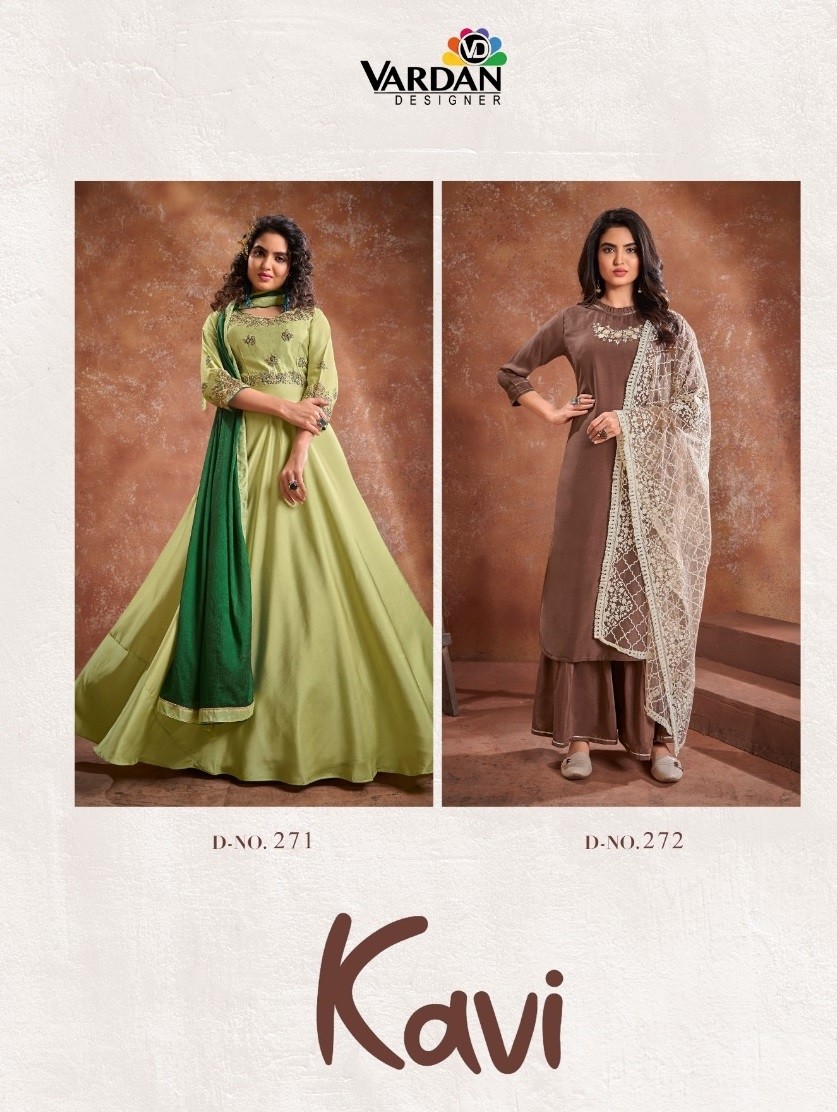 VARDAN DESIGNER KAVI VOL-1 271 TO 272 WHOLESALE KURTIS SINGALE MANUFACTURE IN SURAT