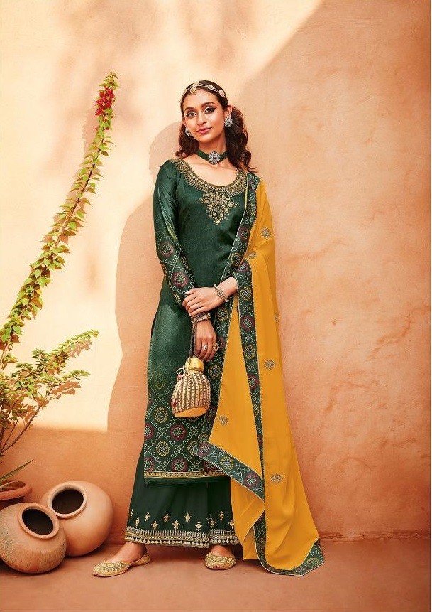 EBA LIFESTYLE RANG BANDHEJ VOL-2 1291 HEAVY SATIN LATEST SALWAAR KAMEEZ