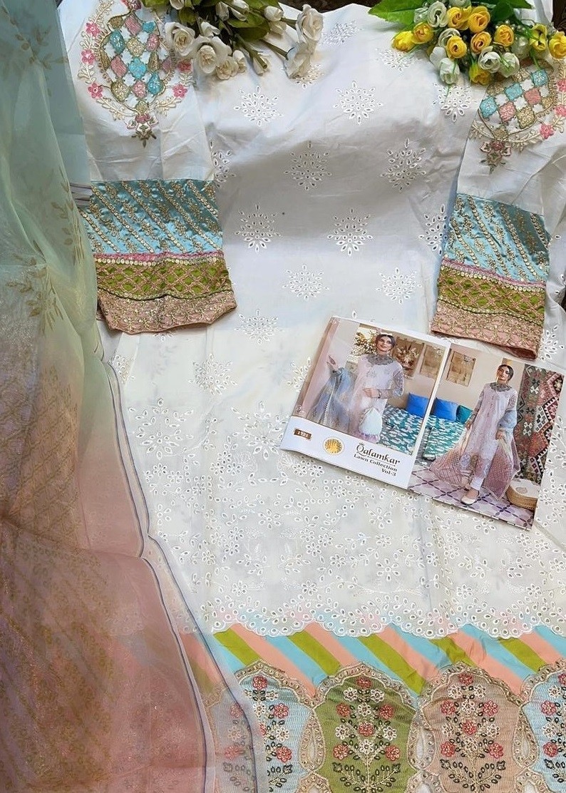 SHREE FABS QALAMKAR LAWN VOL-3 1721 MANUFACTURE PAKISTANI SUITS WHOLESALE