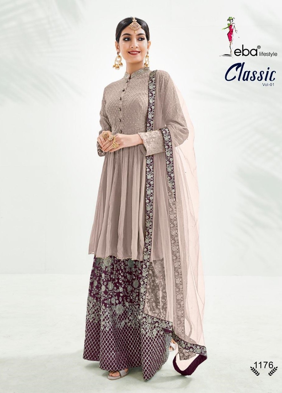 EBA LIFESTYLE CLASSIC HIT DESIGN 1177 PAKISTANI SUIT SINGAL PIECE COLLECTION