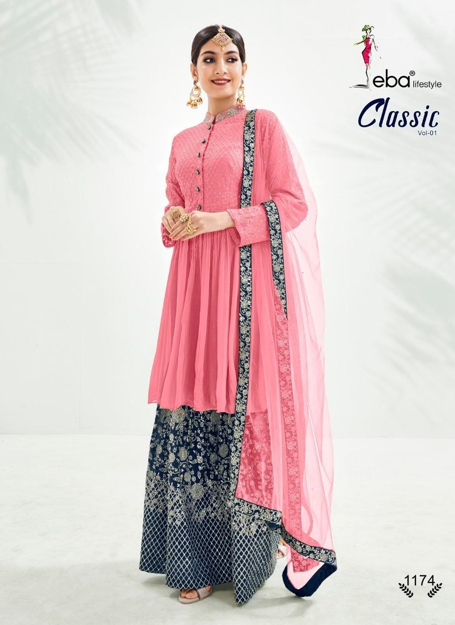 EBA LIFESTYLE CLASSIC HIT DESIGN 1176 PAKISTANI SUIT SINGAL PIECE COLLECTION